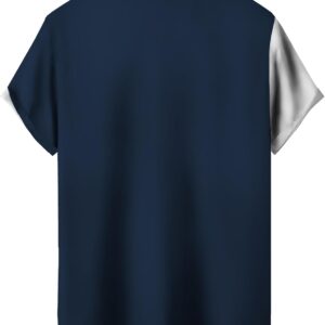 Men Short Sleeve Button Down Casual Hawaiian Shirts Summer Beach Holiday Printed Regular Fit Top Tropical Shirts