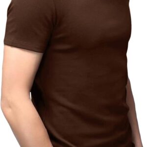 Men T Shirt Short Sleeve Basic Mock Turtleneck Slim Fit Undershirt Pullover Thermal Solid Tops