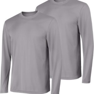 Men's Long-Sleeve T-Shirt Pack,  Moisture-Wicking Performance T-Shirts, Performance Tee, 2-Pack