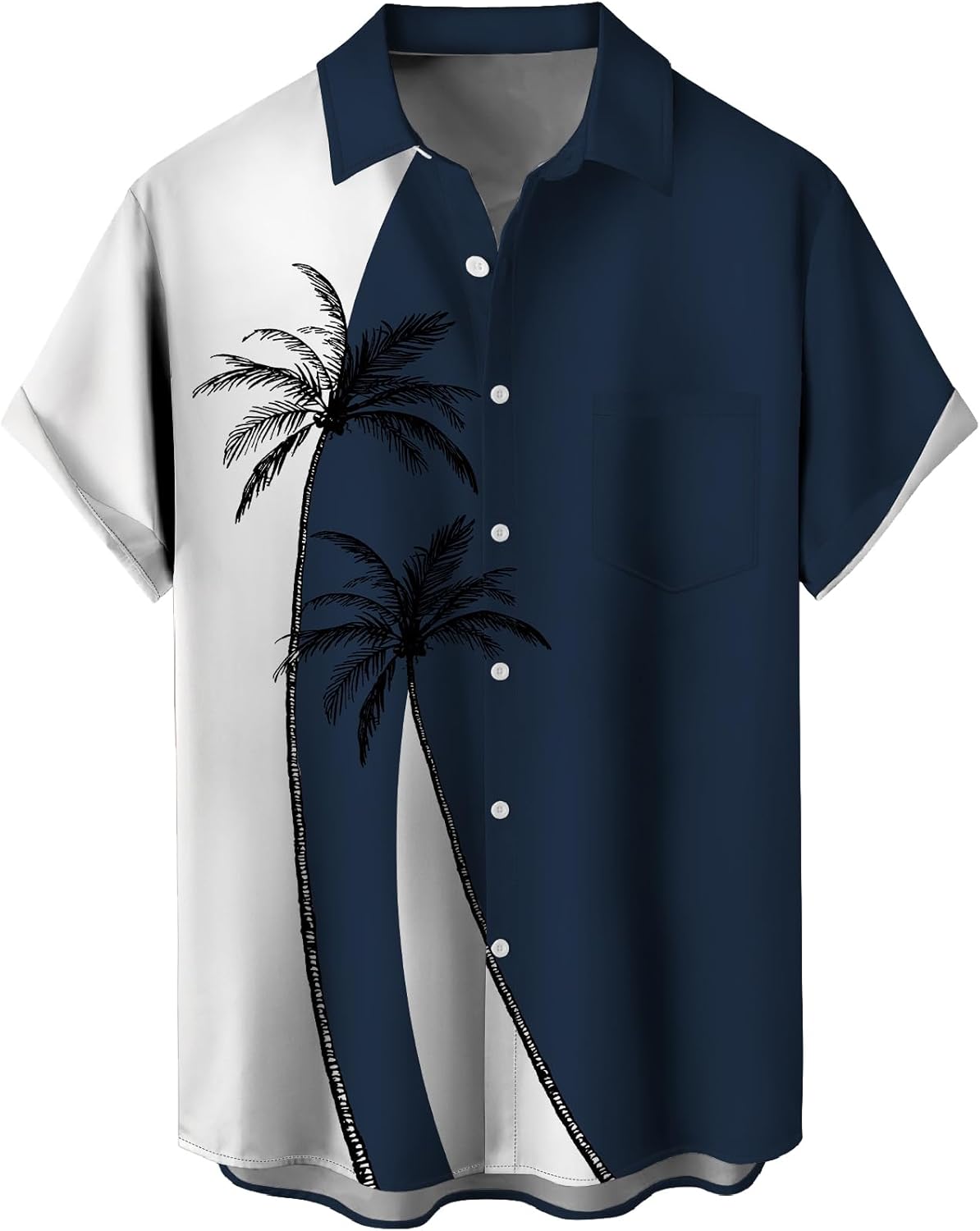 Men Short Sleeve Button Down Casual Hawaiian Shirts Summer Beach Holiday Printed Regular Fit Top Tropical Shirts - Image 2