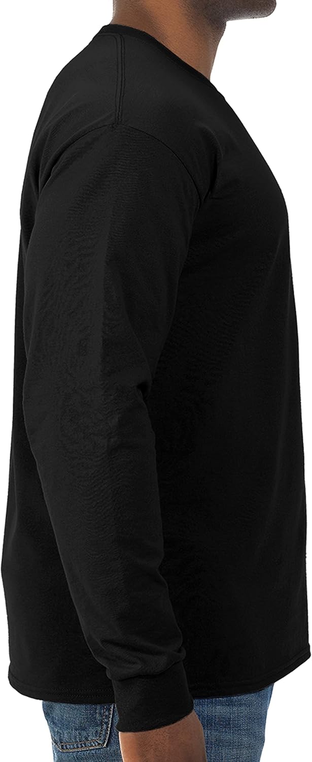 Men's Cotton Blend Long Sleeve Tees, Moisture Wicking, Odor Protection, UPF 30+, Sizes S-3x - Image 2