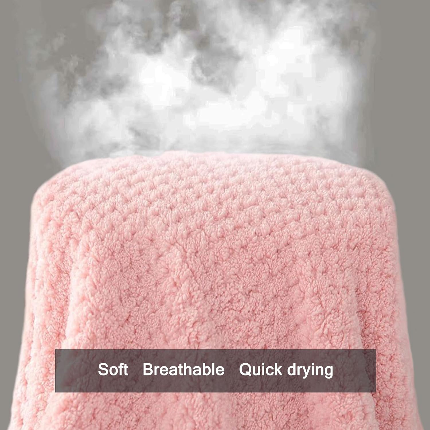 2 Pack Bath Towel Set, Bigger Size Waffle Bath Towel Set, Super Soft Highly Absorbent, Sturdy Quick Drying Towels for Bathroom, Gym, SPA, Yoga (2 Piece 27" x 55", 2 LightPink) - Image 2