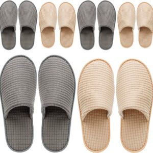 6-10 Pairs Spa Slippers, Non Slip Disposable Slippers For Guest, Washable Reusable, Which Can Be Used As unisex Men, House, Indoor, Bathroom, Bedroom, Hotel, Bride Slippers