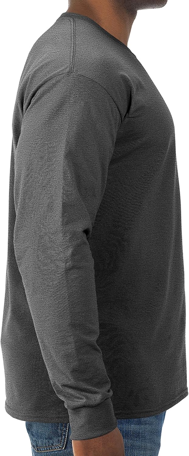 Men's Cotton Blend Long Sleeve Tees, Moisture Wicking, Odor Protection, UPF 30+, Sizes S-3x - Image 2