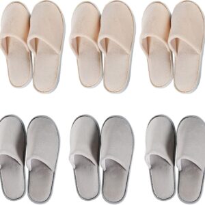 6-10 Pairs Spa Slippers, Non Slip Disposable Slippers For Guest, Washable Reusable, Which Can Be Used As unisex Men, House, Indoor, Bathroom, Bedroom, Hotel, Bride Slippers