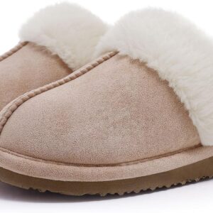 unisex's Fuzzy Memory Foam Slippers Fluffy Winter House Shoes Indoor and Outdoor