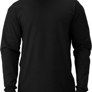 Men's  Cotton Blend Long Sleeve Tees, Moisture Wicking, Odor Protection, UPF 30+, Sizes S-3x