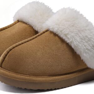 unisex's Fuzzy Memory Foam Slippers Fluffy Winter House Shoes Indoor and Outdoor