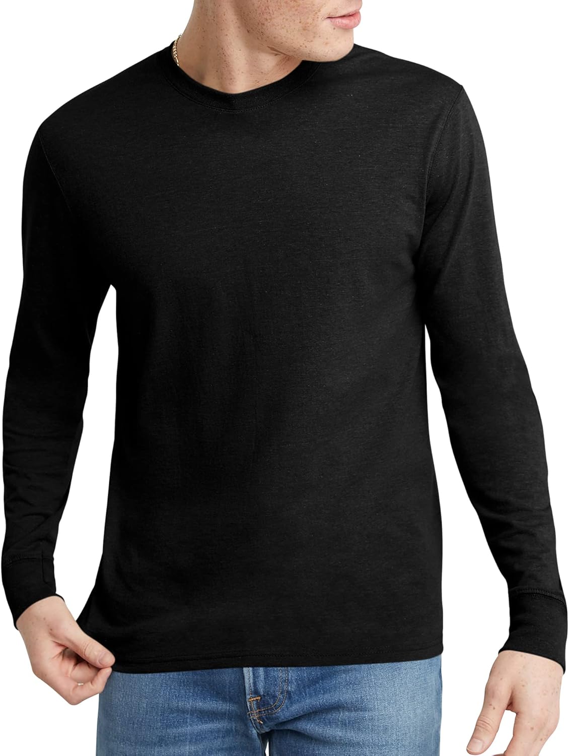 Men's Long Sleeve T-Shirt, Lightweight Tri-Blend Jersey Tee for Men, Available in Tall
