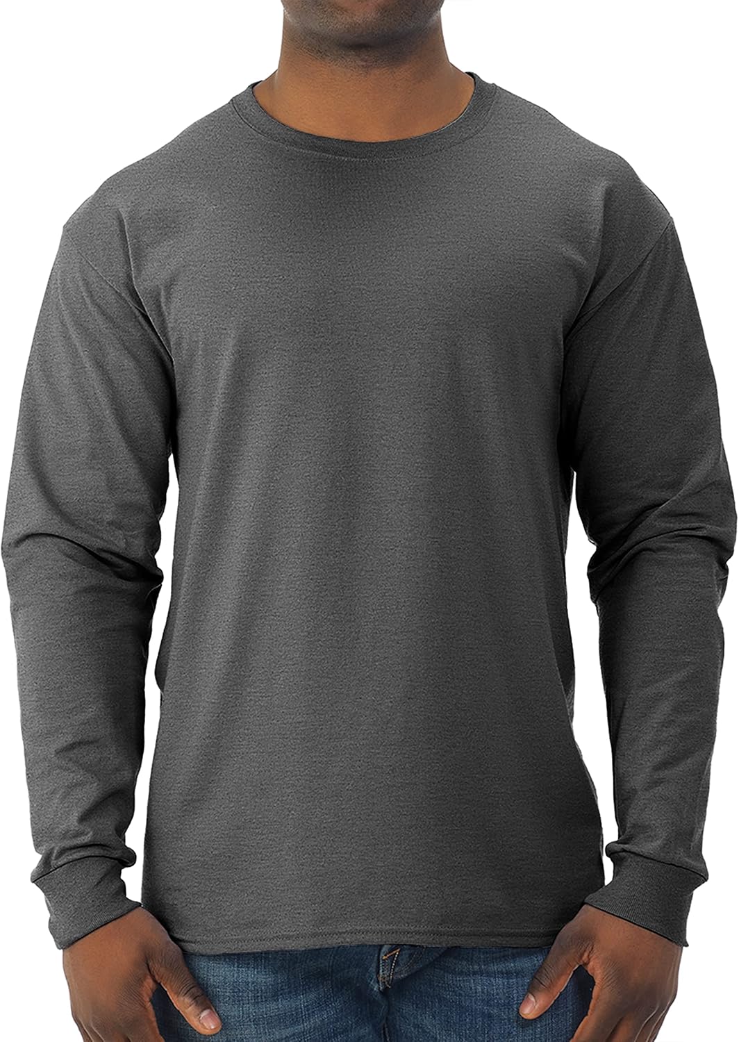 Men's Cotton Blend Long Sleeve Tees, Moisture Wicking, Odor Protection, UPF 30+, Sizes S-3x