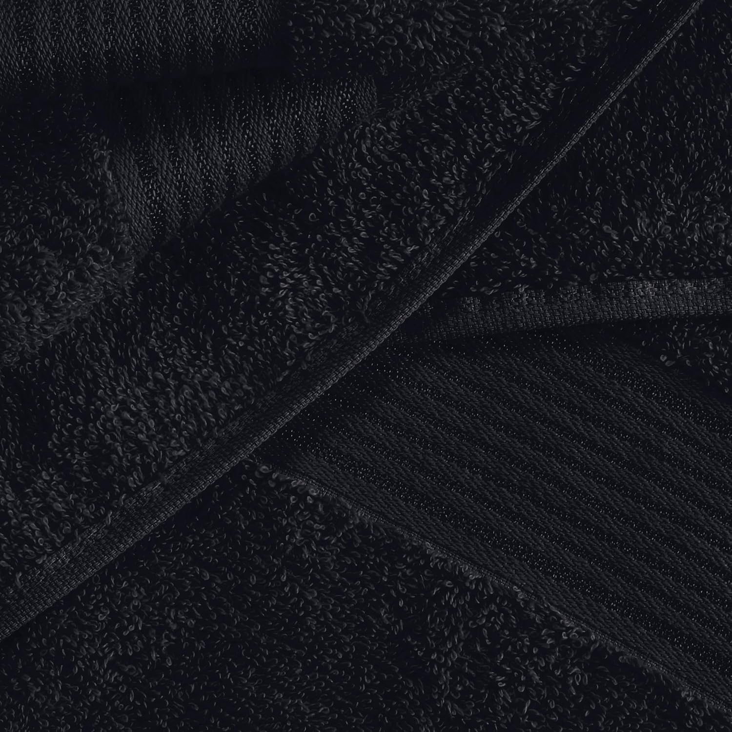 Cotton 2 Pack Oversized Bath Towel Set 28x55 inches, Large Bath Towels, Ultra Absorbant Compact Quickdry & Lightweight Towel, Ideal for Gym Travel Camp Pool - Black - Image 2