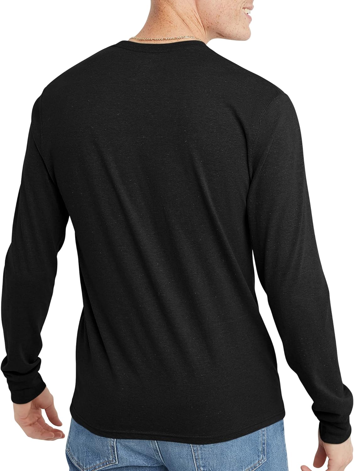 Men's Long Sleeve T-Shirt, Lightweight Tri-Blend Jersey Tee for Men, Available in Tall - Image 2