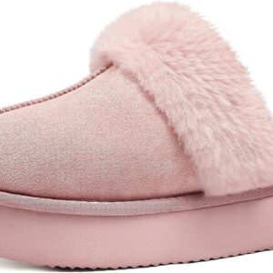 unisex's Fuzzy Memory Foam Slippers Fluffy Winter House Shoes Indoor and Outdoor