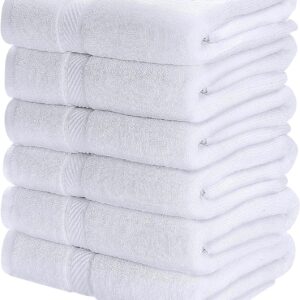 Cotton Set, Towels, 24x46, White, 6 Count