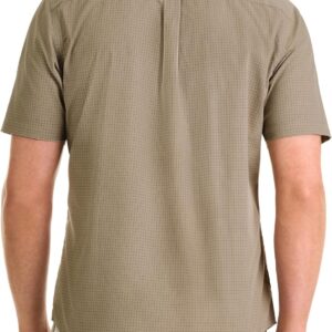 Men Wrinkle Free Short Sleeve Button Down Check Shirt