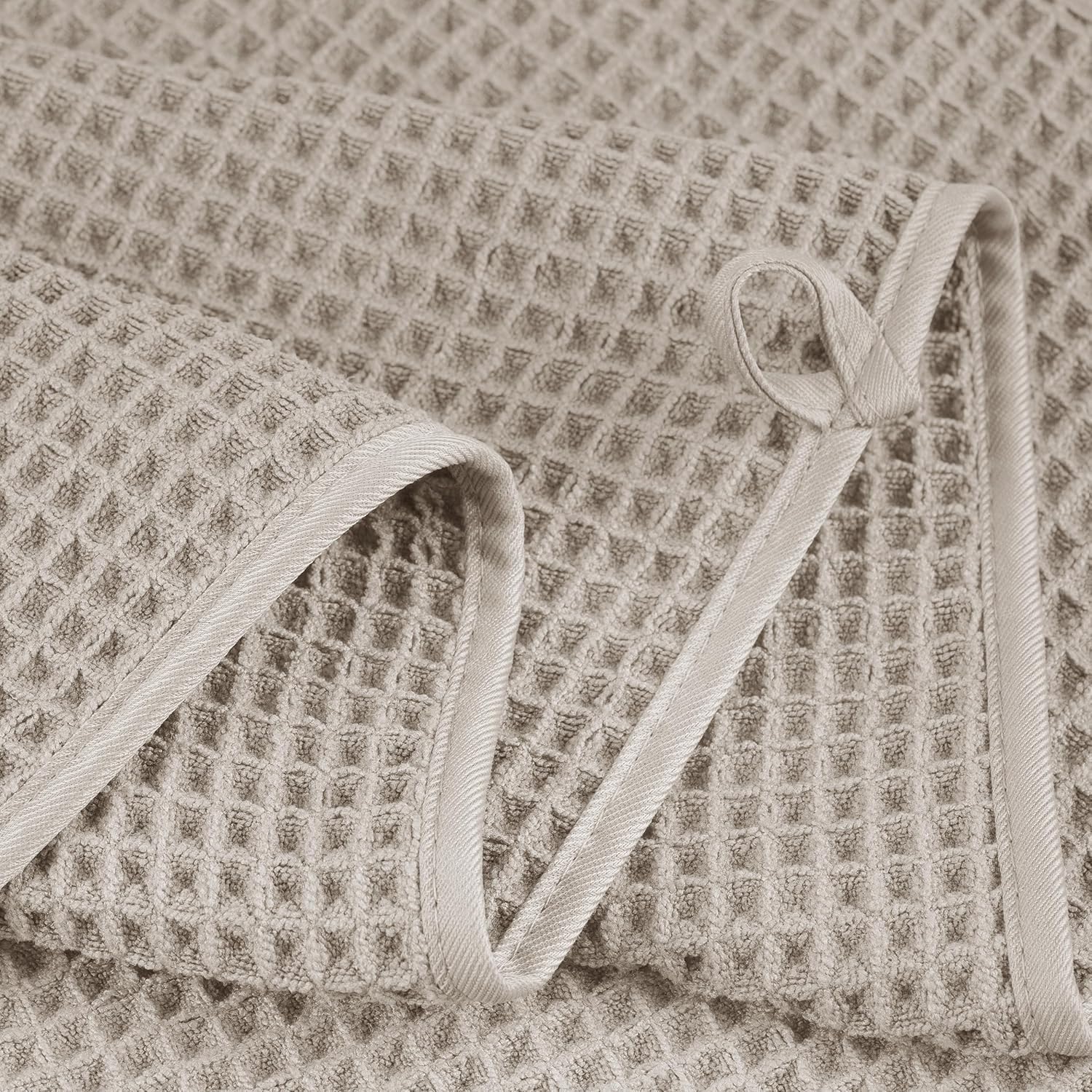 Microfiber Oversize Quick Dry Lint Free Bath Towel, 60 x 30 in, 4 Pack (Waffle Weave) - Image 2