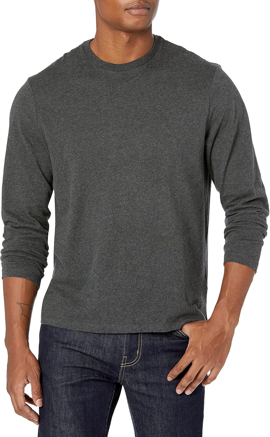 Men's Regular-Fit Crewneck T-Shirts, Long-Sleeve